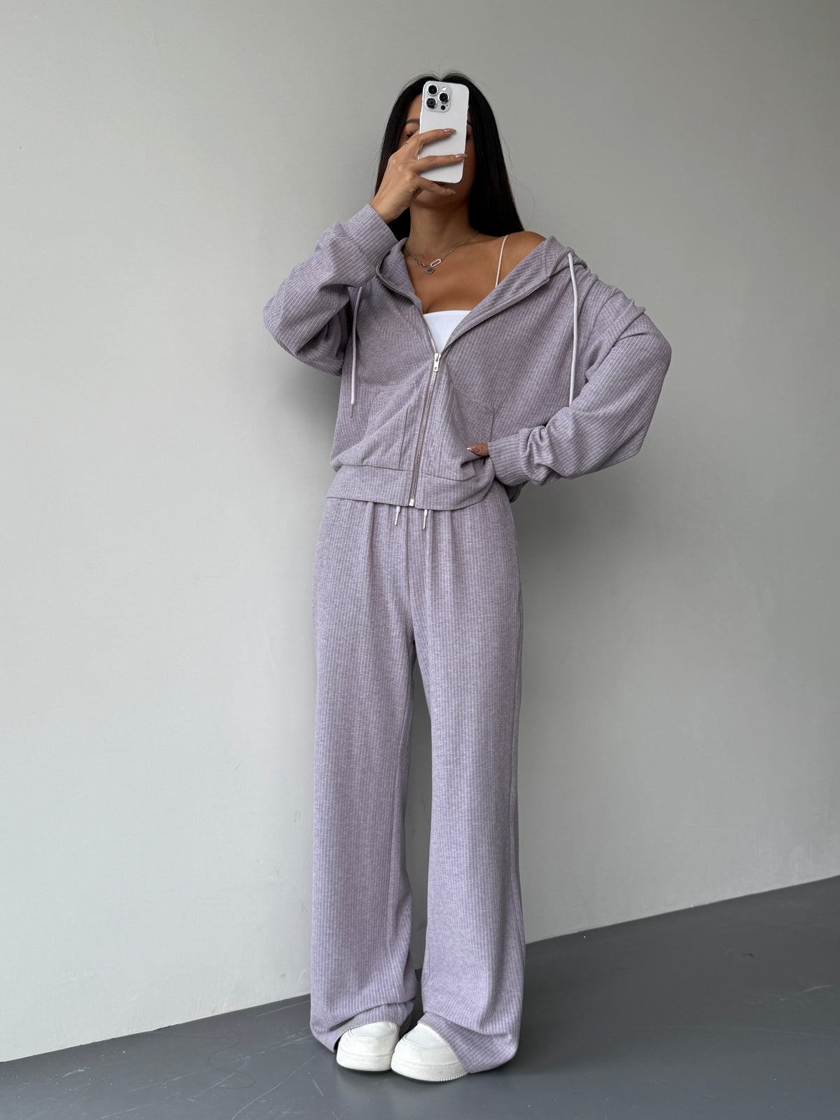 Duomuxzs Women 2 Piece Sets Hoodie Sweatsuits Zip Lounge Travel Tracksuit